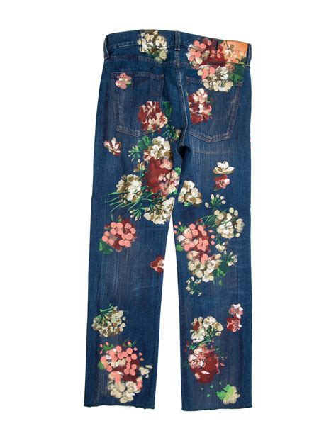 gucci hand-painted denim jeans|gucci jeans women.